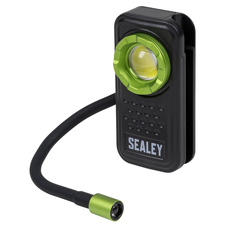 SEALEY LED600FX Pocket Light with Flexi Inspection Light 8W COB LED & 1W SMD LED