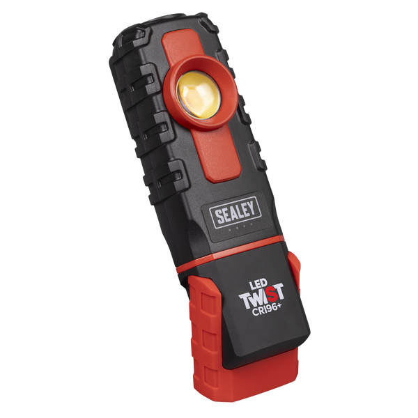 Sealey LED601CM LED Twist Rechargeable Inspection Light 6W COB LED & 1W SMD LED Colour Match CRI 96+