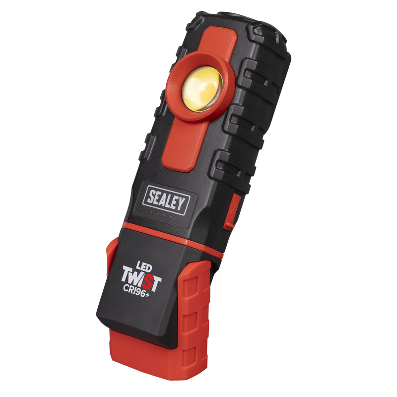 Sealey LED601CM LED Twist Rechargeable Inspection Light 6W COB LED & 1W SMD LED Colour Match CRI 96+