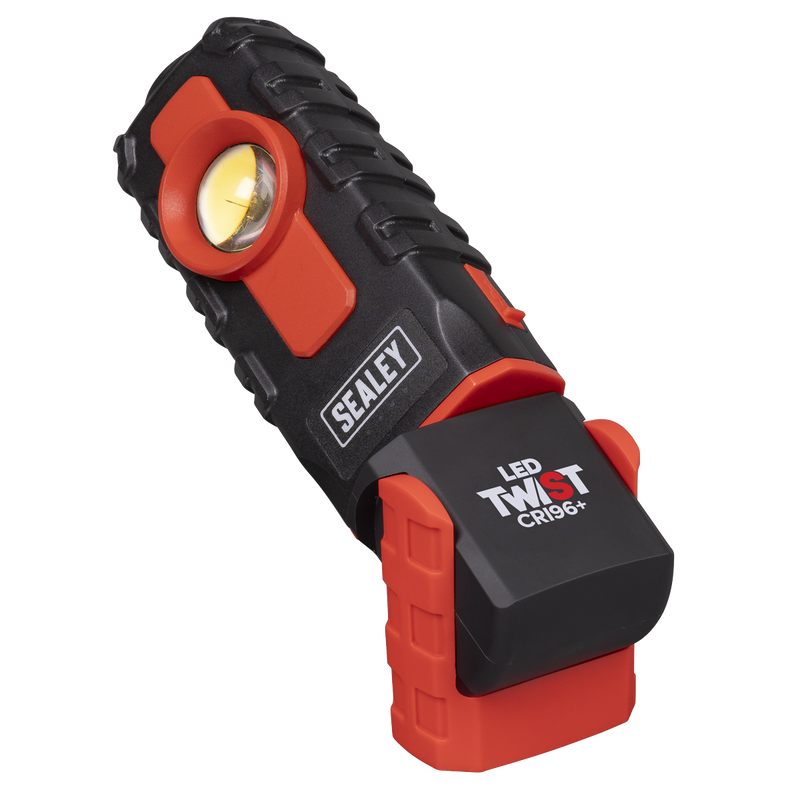 Sealey LED601CM LED Twist Rechargeable Inspection Light 6W COB LED & 1W SMD LED Colour Match CRI 96+