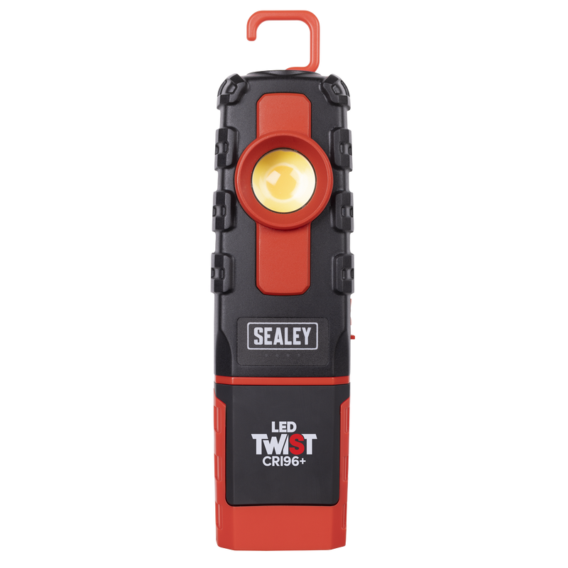 Sealey LED601CM LED Twist Rechargeable Inspection Light 6W COB LED & 1W SMD LED Colour Match CRI 96+