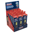 Sealey LED601DB LED Twist Rechargeable Inspection Light 5W COB & 1W SMD - Display Box of 12