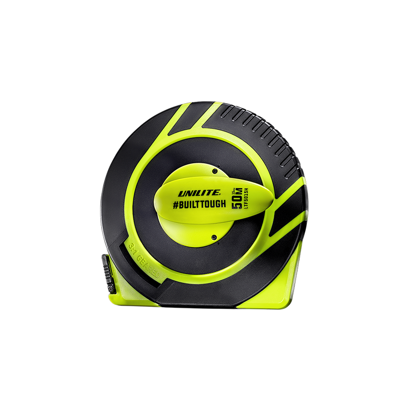 Unilite LTF5015H 50m long tape measure with fold out crank handle