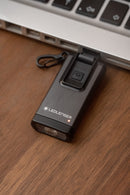 Ledlenser 502577 NEW K6R Key-ring RECHARGEABLE LED Torch - Grey / Black (400)