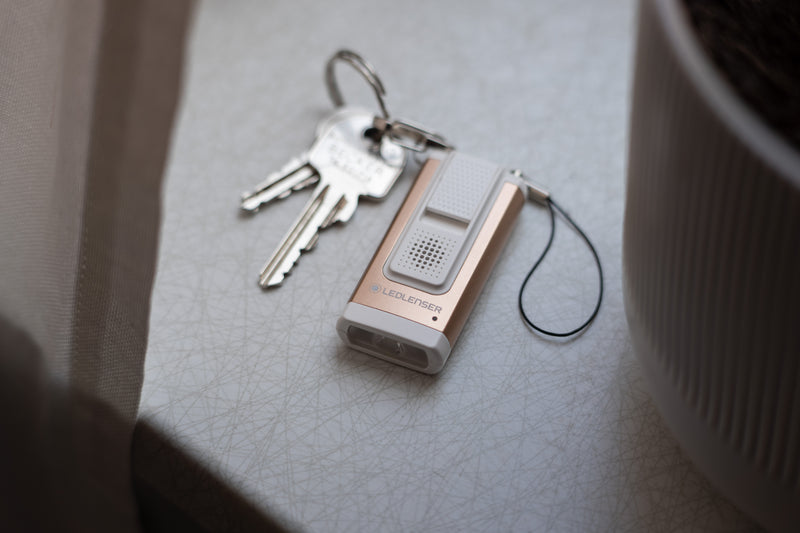 Ledlenser 502581 NEW K6R SAFETY Key-ring RECHARGEABLE LED Torch - White / Rose Gold (400)