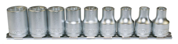 Teng Tools M1210 1/2" Drive TX-E Socket Clip Rail Set 9 Pieces