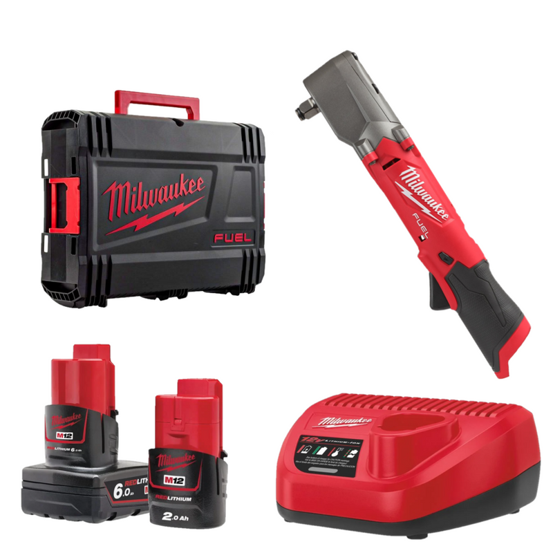 Milwaukee 4933478807 M12 FRAIWF12-622X ½″ Right Angle Impact Wrench Kit