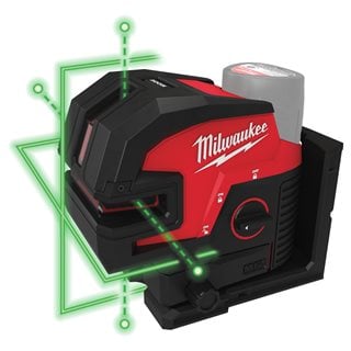 Milwaukee 4933479202 M12 CLL4P-0C cross line laser with 4 points