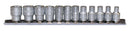 Teng Tools M1412 1/4" Drive 12 Piece MM Socket Clip Rail Set 12 Pieces