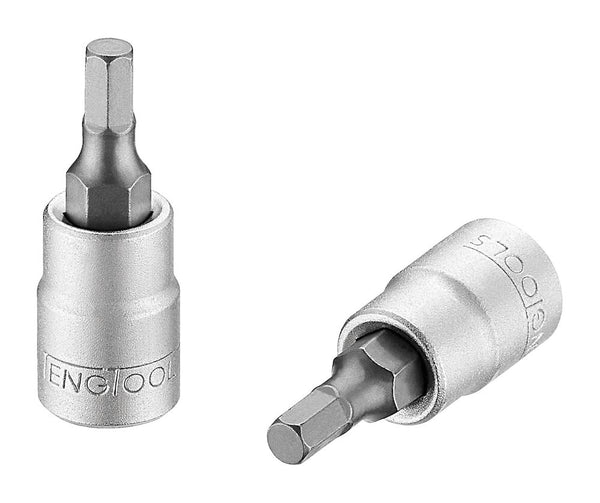 Teng Tools M141504-C 1/4" square drive 4 mm Cr-V & S2 hex bit socket