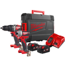 Milwaukee 4933464523 M18 BLPP2A2-502X Brushless Percussion Drill & ¼″ Hex Impact Driver Twin Pack Kit