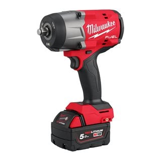 Milwaukee 4933498251 M18FHIW2F12-502X 18V Fuel 1/2" High Torque Impact Wrench with Friction Ring & 2x 5.0Ah Batteries