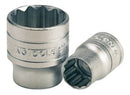 Teng Tools M38051912-C 3/8" Drive 12 Point Socket 19 mm