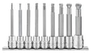 Teng Tools M3809HBN 3/8" ball point long hex bit socket clip rail set 9 pcs