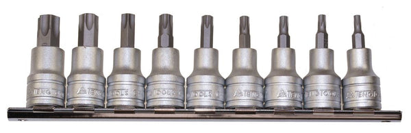 Teng Tools M3813TPX 3/8" Drive TPX Bit Socket Clip Rail Set 9 Pieces