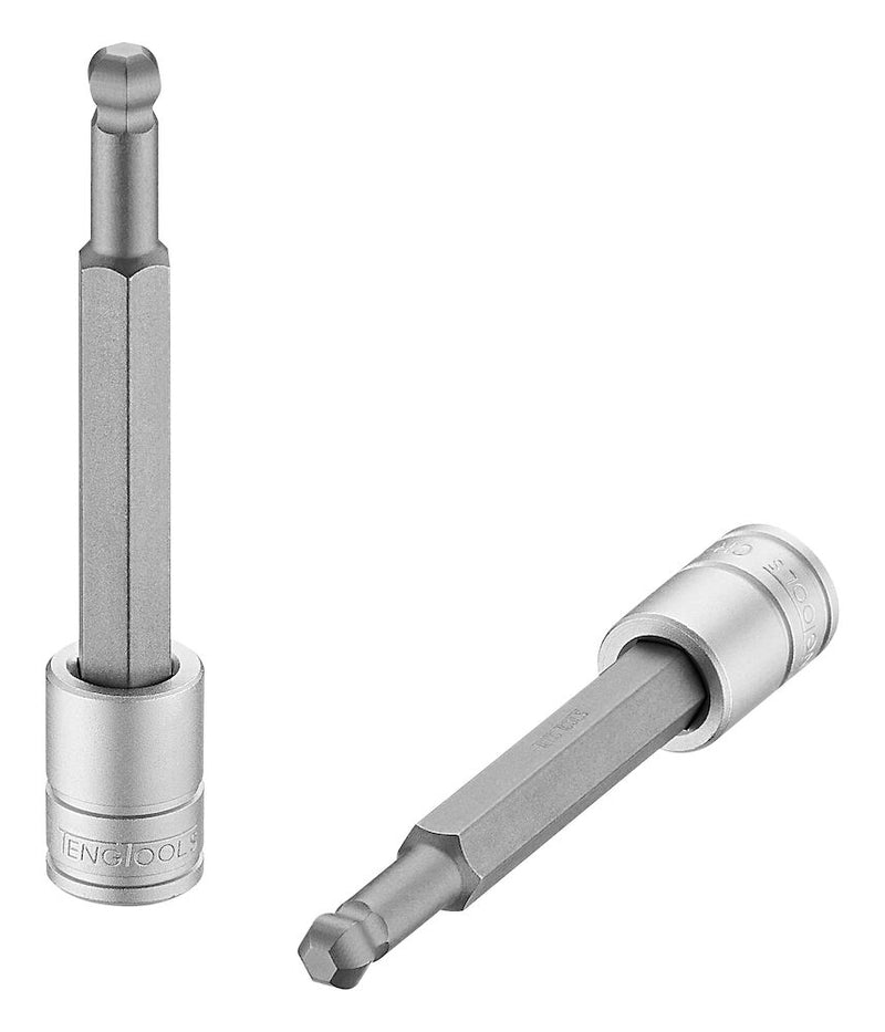 Teng Tools M381508BL-C 3/8Ó ball point long hex bit socket Cr-V 8 mm