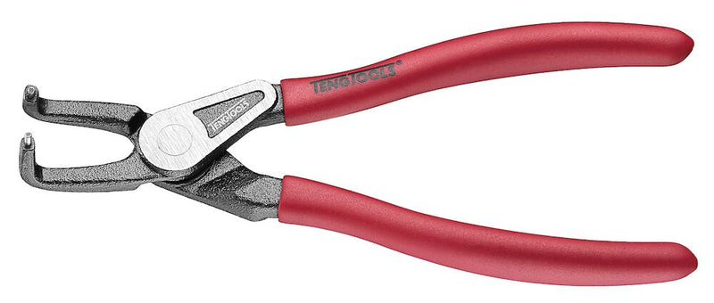 Teng Tools MBE471-7 7" Bent/Inner Circlip Plier Vinyl Grip with Spring