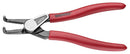 Teng Tools MBE473-7 7" Bent/Outer Circlip Plier Vinyl Grip with Spring