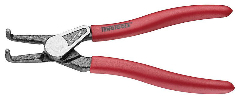 Teng Tools MBE473-7 7" Bent/Outer Circlip Plier Vinyl Grip with Spring