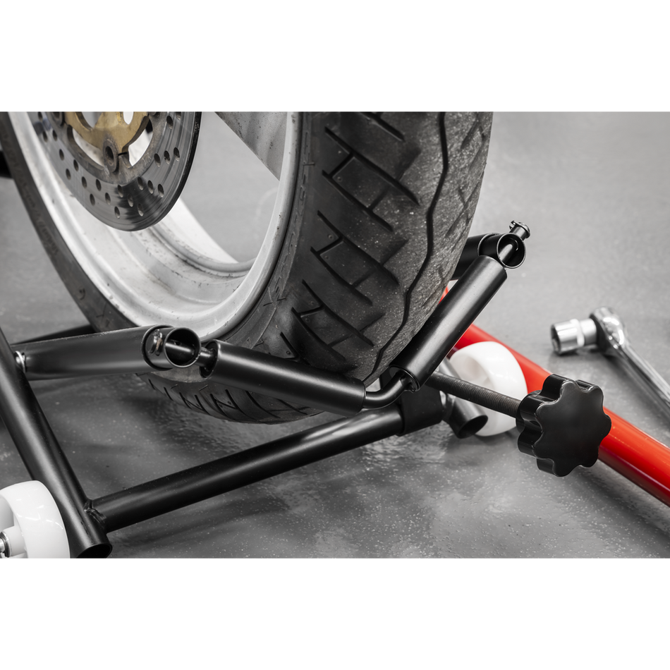 Sealey MCWL Motorcycle Wheel Adjustable Support with Rollers