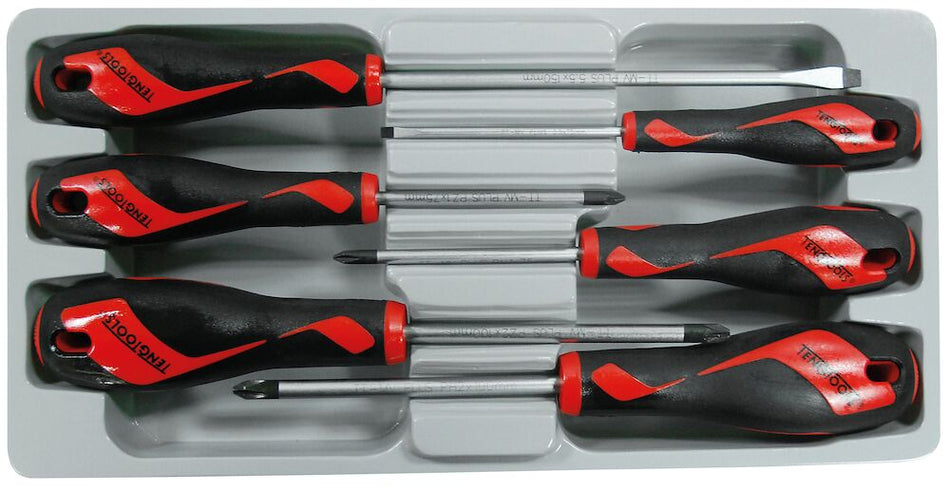 Teng Tools MD906N3 6 Piece Screwdriver Set Flat, PH