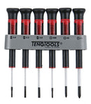 Teng Tools MDM706 Screwdriver Set 6 Piece Mini Flat, PH