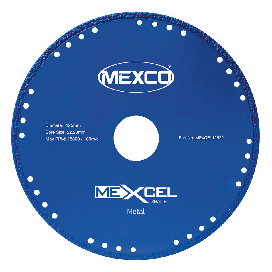 Mexco MEXCEL12522 125MM METAL CUTTING BLADE XCEL GRADE 22.23MM BORE