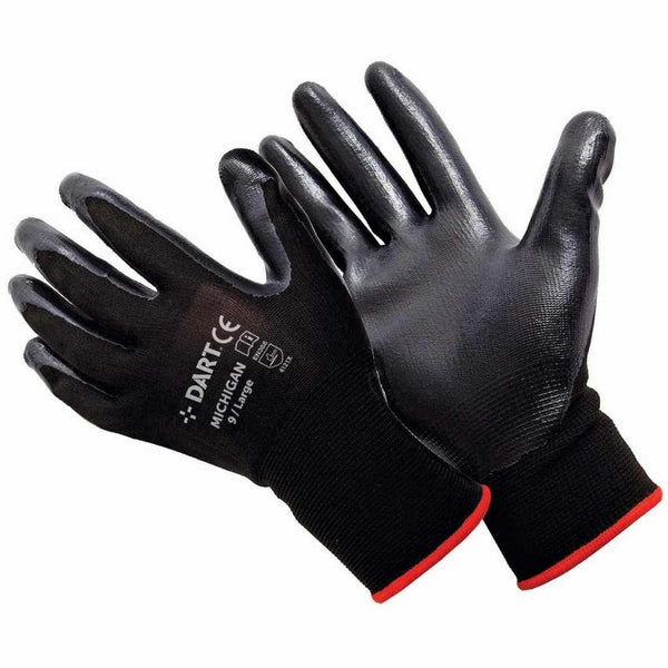 DART MICHIGAN-XL  Black Nitrile Glove Size XL (10)