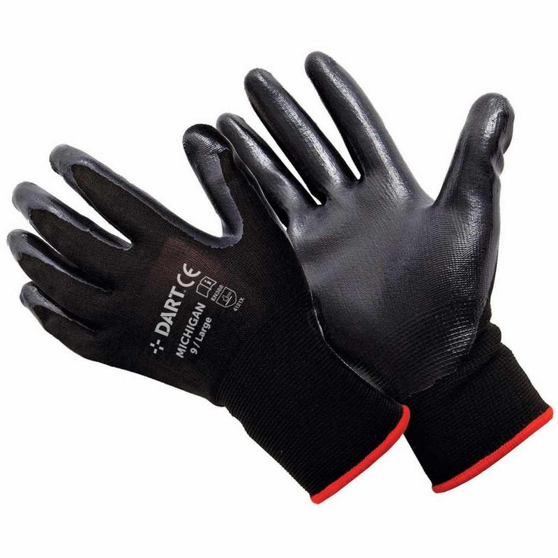 DART MICHIGAN-XL  Black Nitrile Glove Size XL (10)