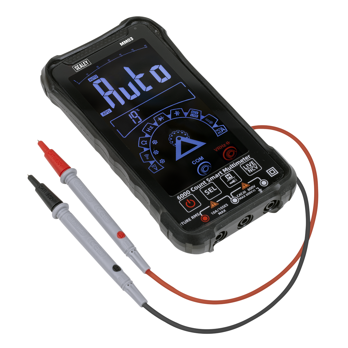 Multim Sealey MM03 Touchscreen Rechargeable Auto-Ranging Digital Smart Multim