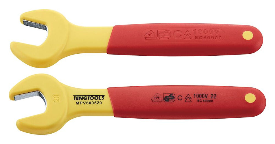 Teng Tools MPV600520 Insulated Open Ended Spanner 20mm