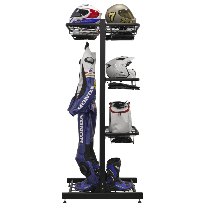 Sealey MS081FS2 Freestanding Motorcycle Helmet & Gear Storage