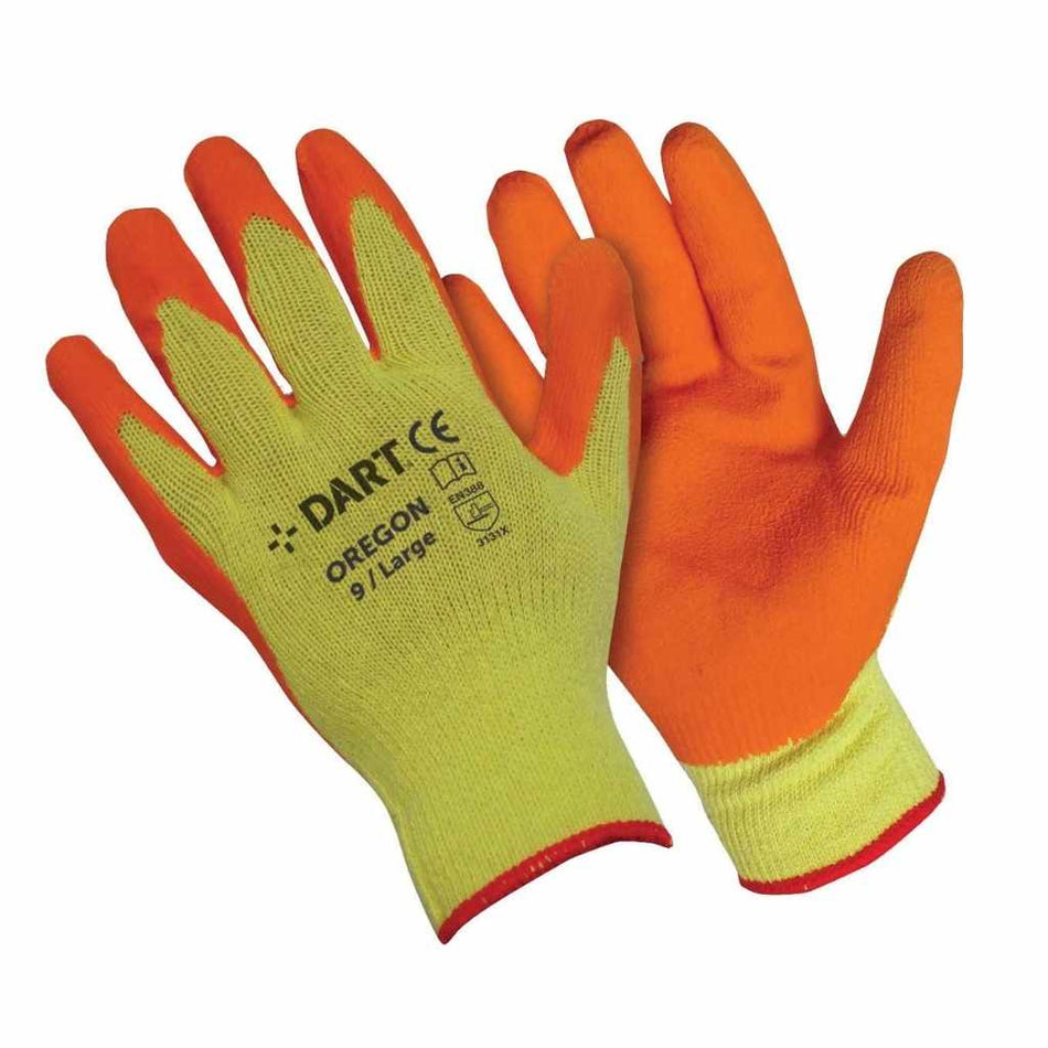 DART OREGON-L  Orange Builders Glove Size L (9)