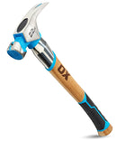 OX P088422 Pro 22oz Milled Face Framing Hammer | Curved Hickory handle with TPR Grip and Steel Reinforcement