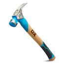 OX P089322 Pro 22oz Milled Face Framing Hammer | Straight Hickory Handle with TPR Grip