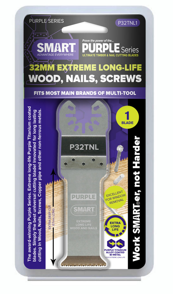 SMART P32TNL1 Titanium Series 32mm Deep Cut Extreme Long-Life Bi-metal Blade