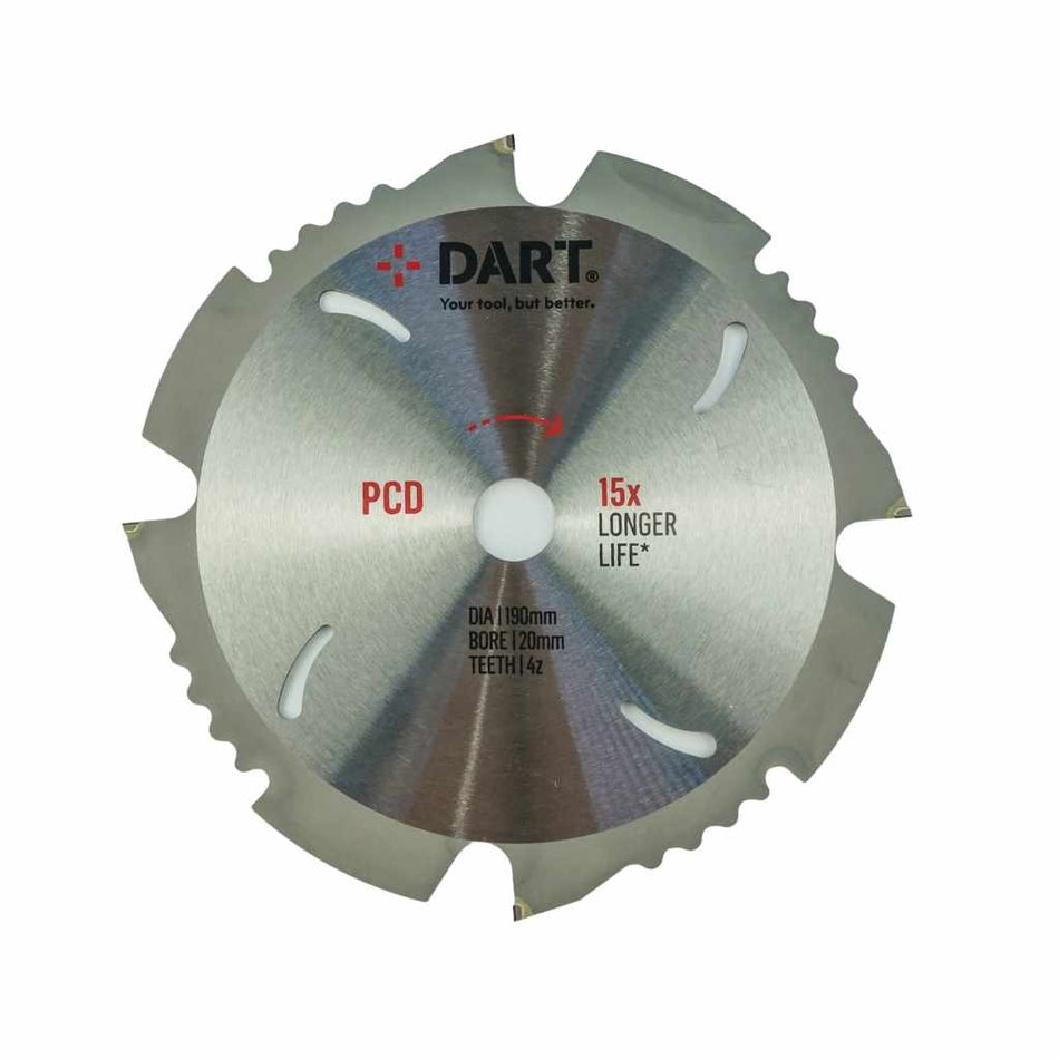 DART PCD185164  PCD Fibre Cement Saw Blade 185Dmm x 16B x 4Z
