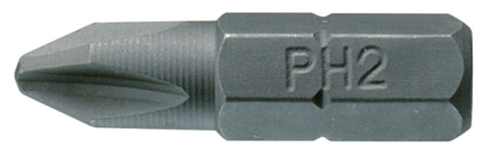 Teng Tools PH2500210 Bit 1/4" Hex Drive 25mm Length PH2 10 Pieces