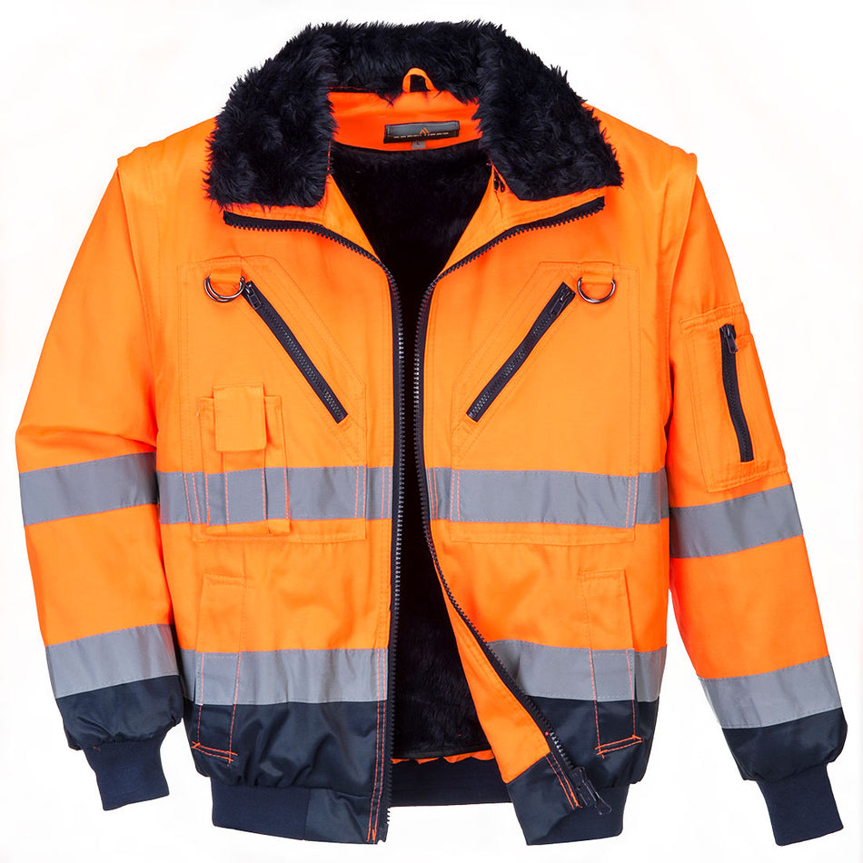 Portwest Hi-Vis 3-in-1 Contrast Pilot Jacket