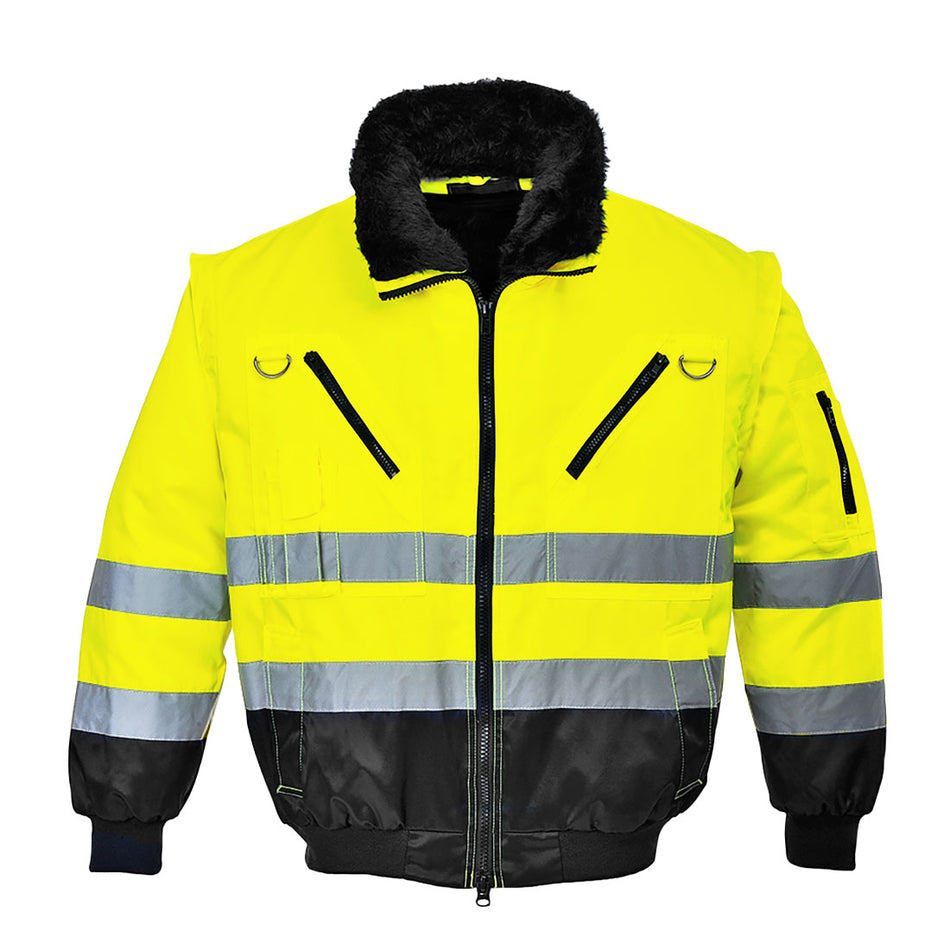 Portwest Hi-Vis 3-in-1 Contrast Pilot Jacket