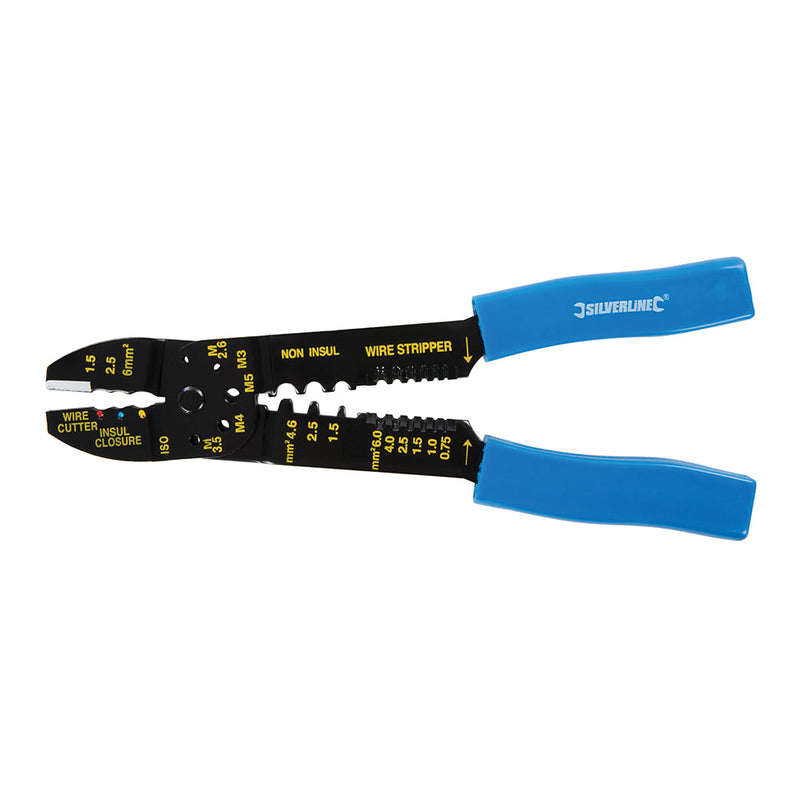Silverline PL52 Crimping & Stripping Pliers
