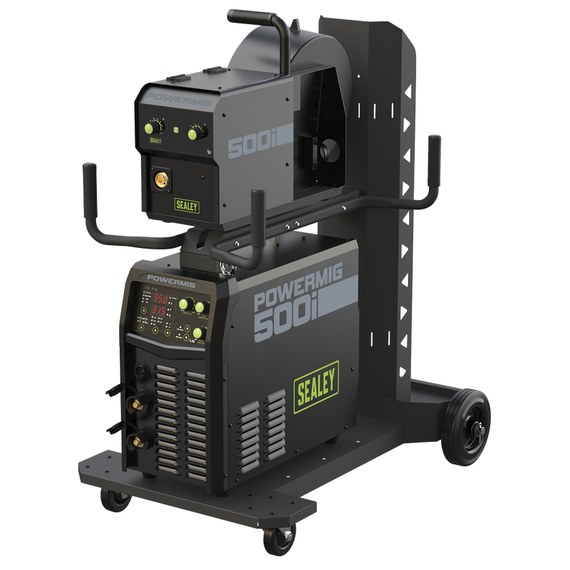 Sealey POWERMIG500i 500A Professional Gas/Gasless MIG/MMA/TIG Inverter Welder With Portable Wire Feeder 415V 3ph