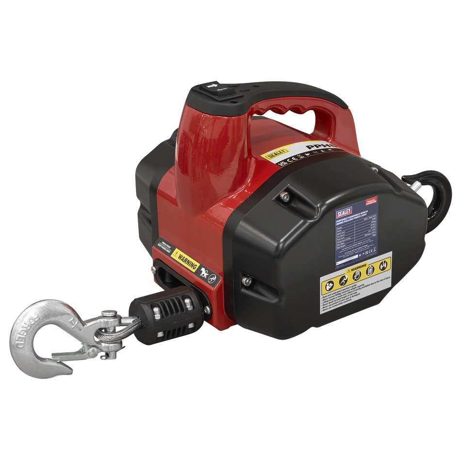 Sealey PPH500/230 Portable Handheld Winch 500kg Pulling Force 230V