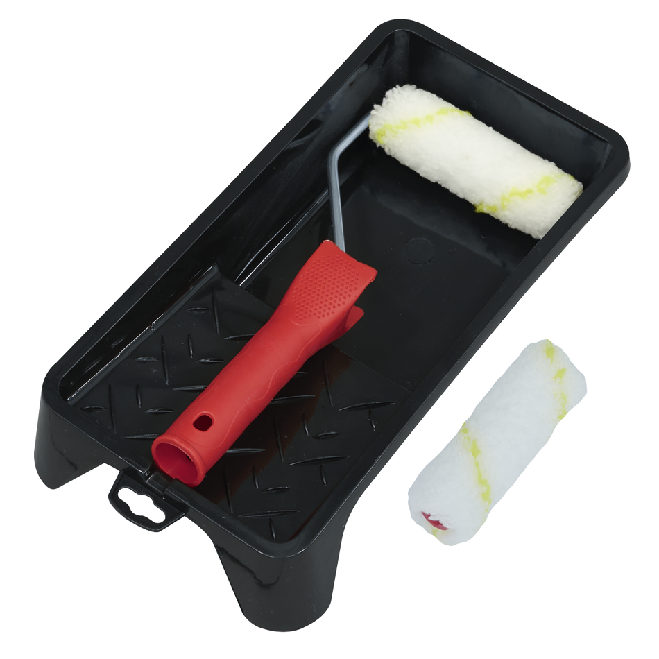 SEALEY PR4 4" Paint Roller Set with Tray