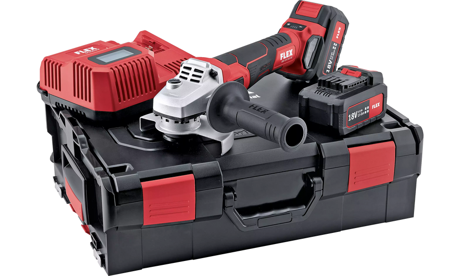 Flex 499323 Lbe 125 18.0-Ec/5.0 Set Cordless Angle Grinder With Variable Speed And Brake 18.0 V, 125 Mm