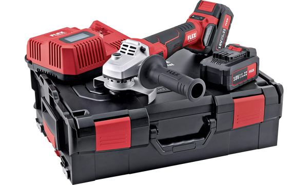 Flex 499323 Lbe 125 18.0-Ec/5.0 Set Cordless Angle Grinder With Variable Speed And Brake 18.0 V, 125 Mm