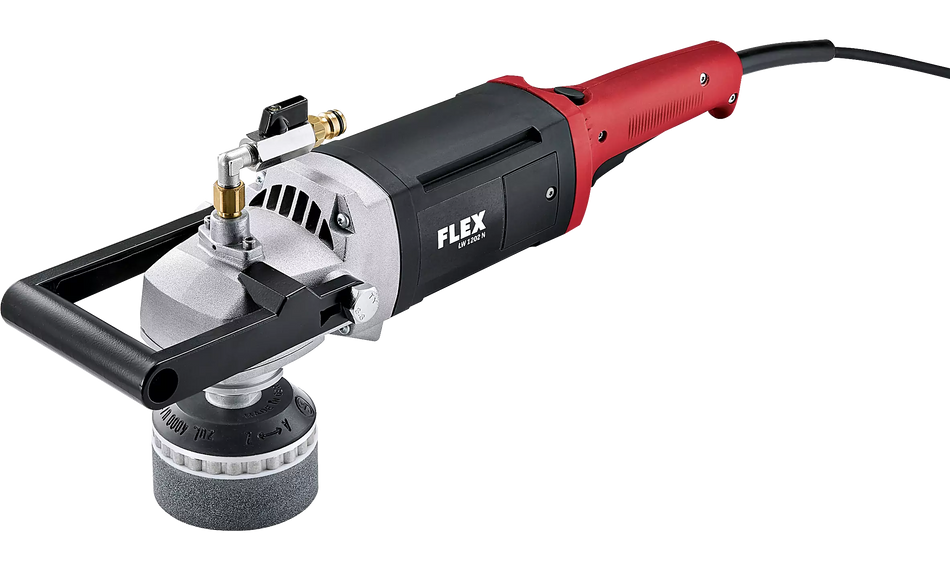 Flex 477761 Lw 1202 N 230/Cee-12H 1600 Watt Wet Stone Polisher With Plug For Isolating Transformer, 130 Mm