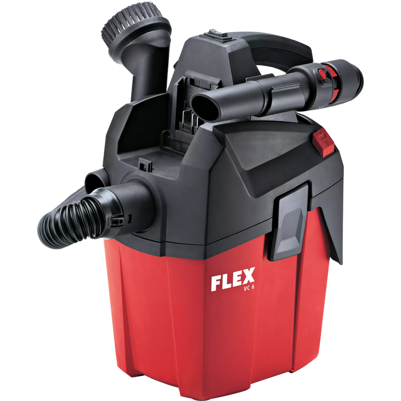 Flex 481491 Vc 6 L Mc 18.0 Compact Vacuum Cleaner With Manual Filter Cleaning, 6 L, Class L