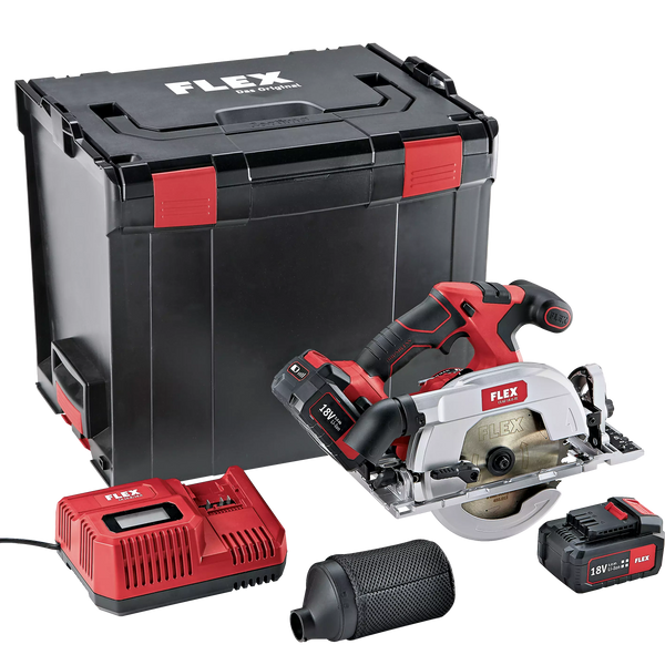 Flex 454028 Cs 62 18.0-Ec/5.0 Set Cordless Circular Saw With Pendulum Hood 18,0 V