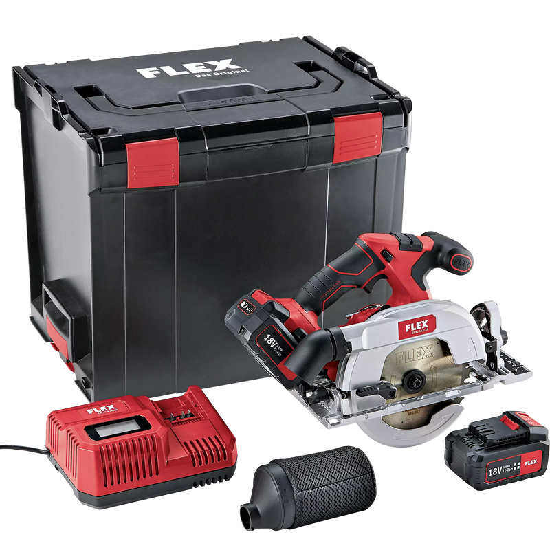 Flex 454028 Cs 62 18.0-Ec/5.0 Set Cordless Circular Saw With Pendulum Hood 18,0 V